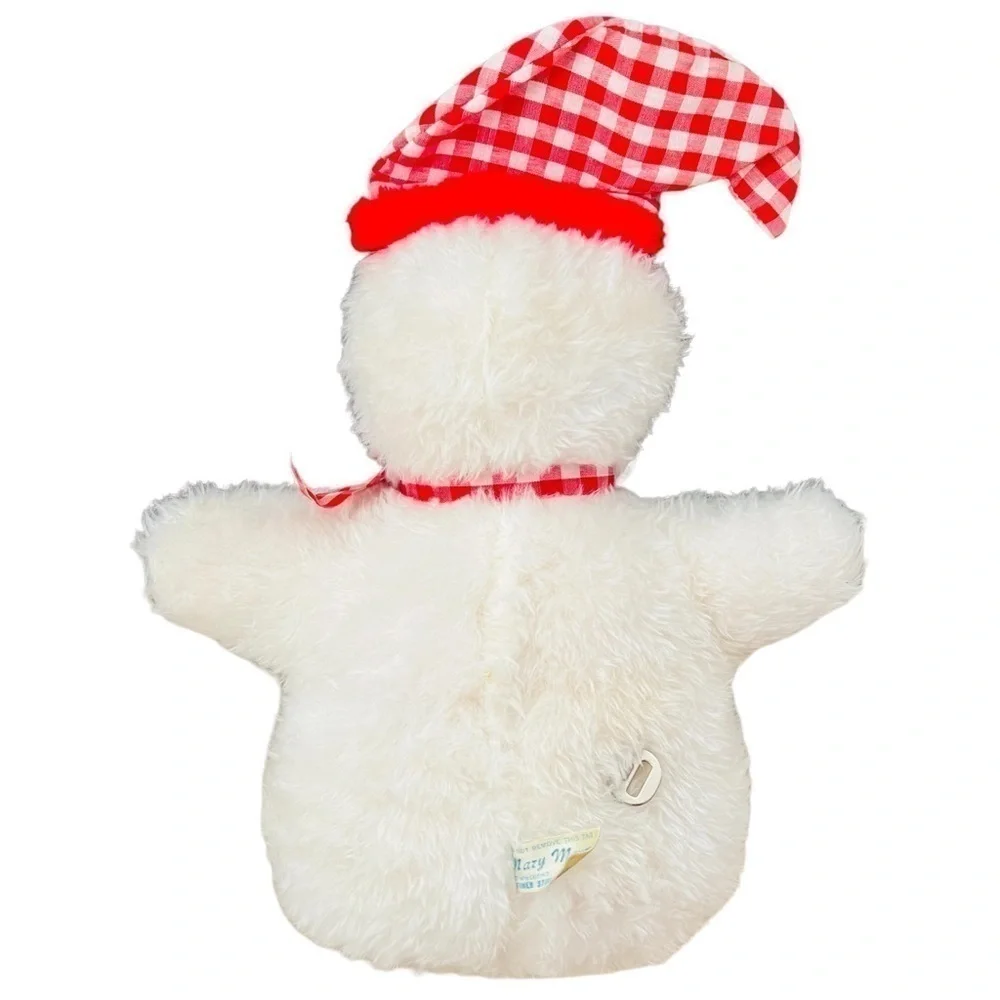 Rare Vintage Mary Meyer Musical Snowman Plush Stuffed Toy Wind Up Christmas 14”